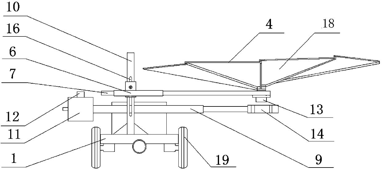 Inverted umbrella type forest fruit vibration harvesting mechanism