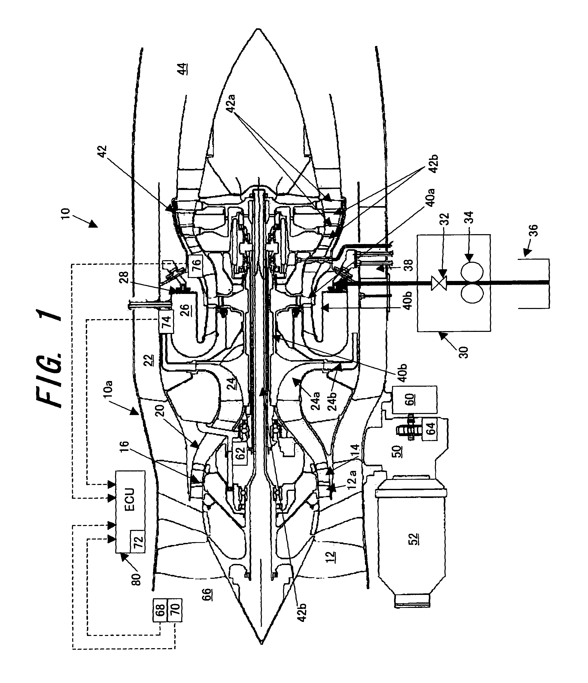 Control system for gas turbine aeroengine