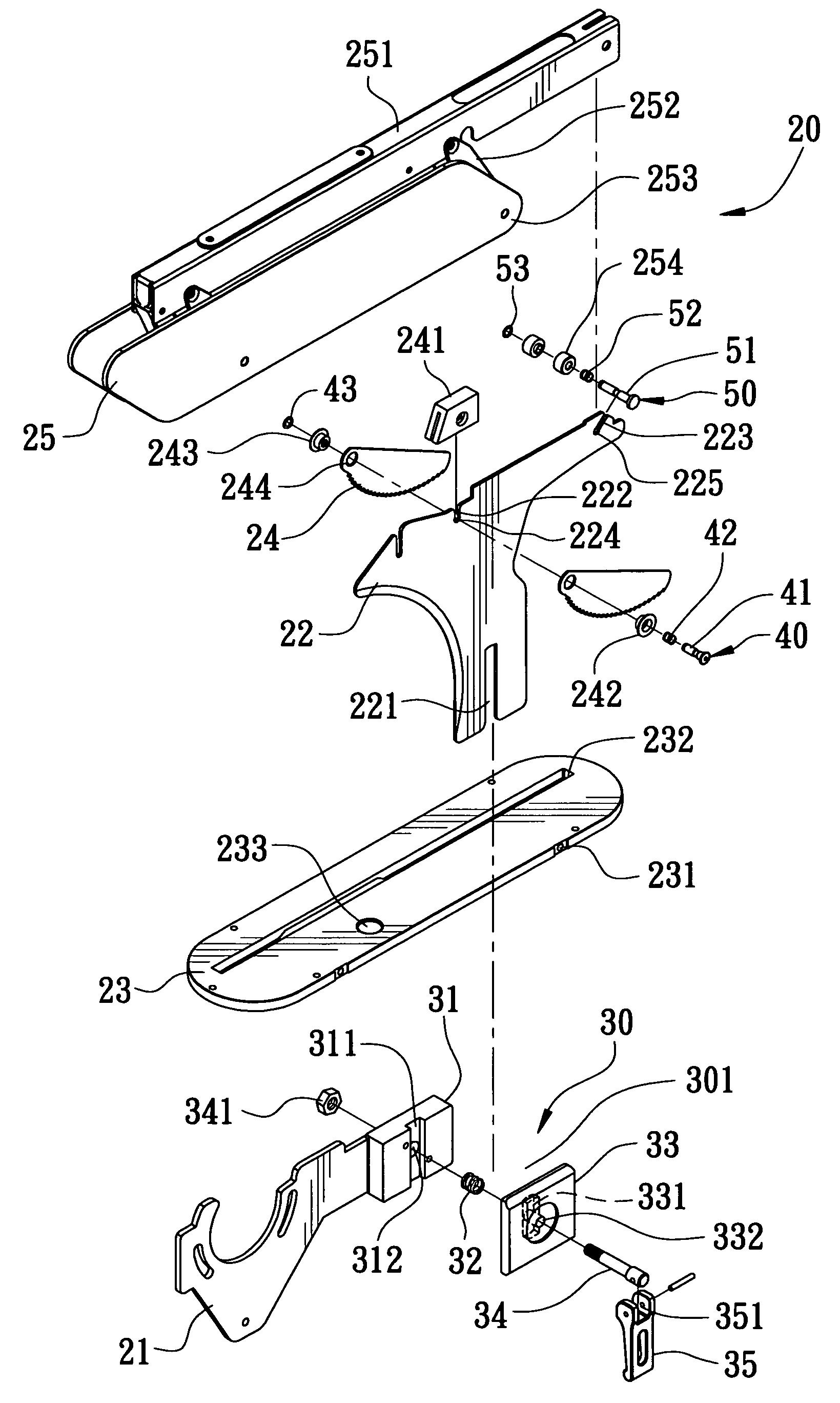 Quickly detachable protective cover unit of a table sawing machine