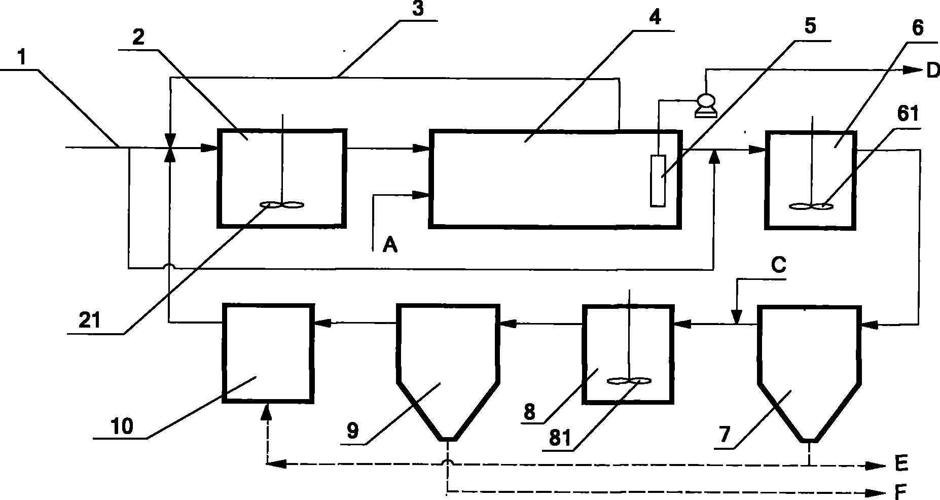 Sewage disposal system combining membrane bioreactor and phosphorus recovery and processing method