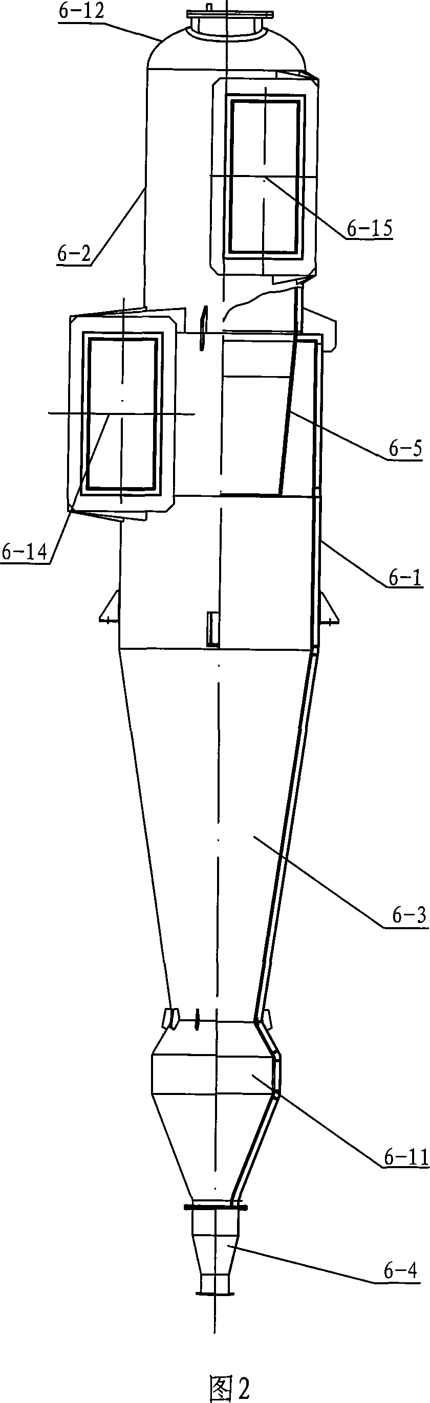 Flue gas denitrating technique with preposed whirlwind beforehand dust removal SCR