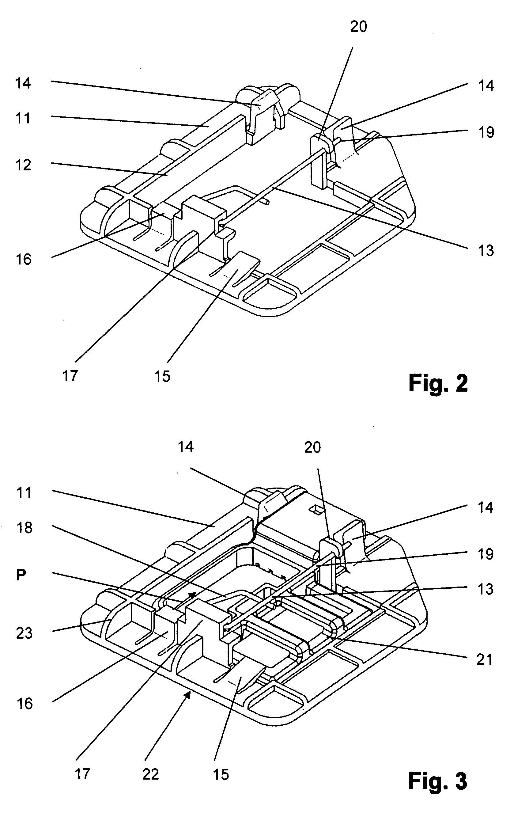 Retaining frame for a support element of a sensor