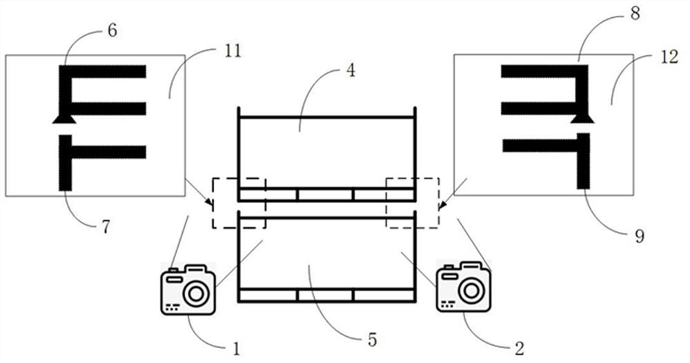 Material cage stacking method and device based on depth cameras, electronic equipment and system