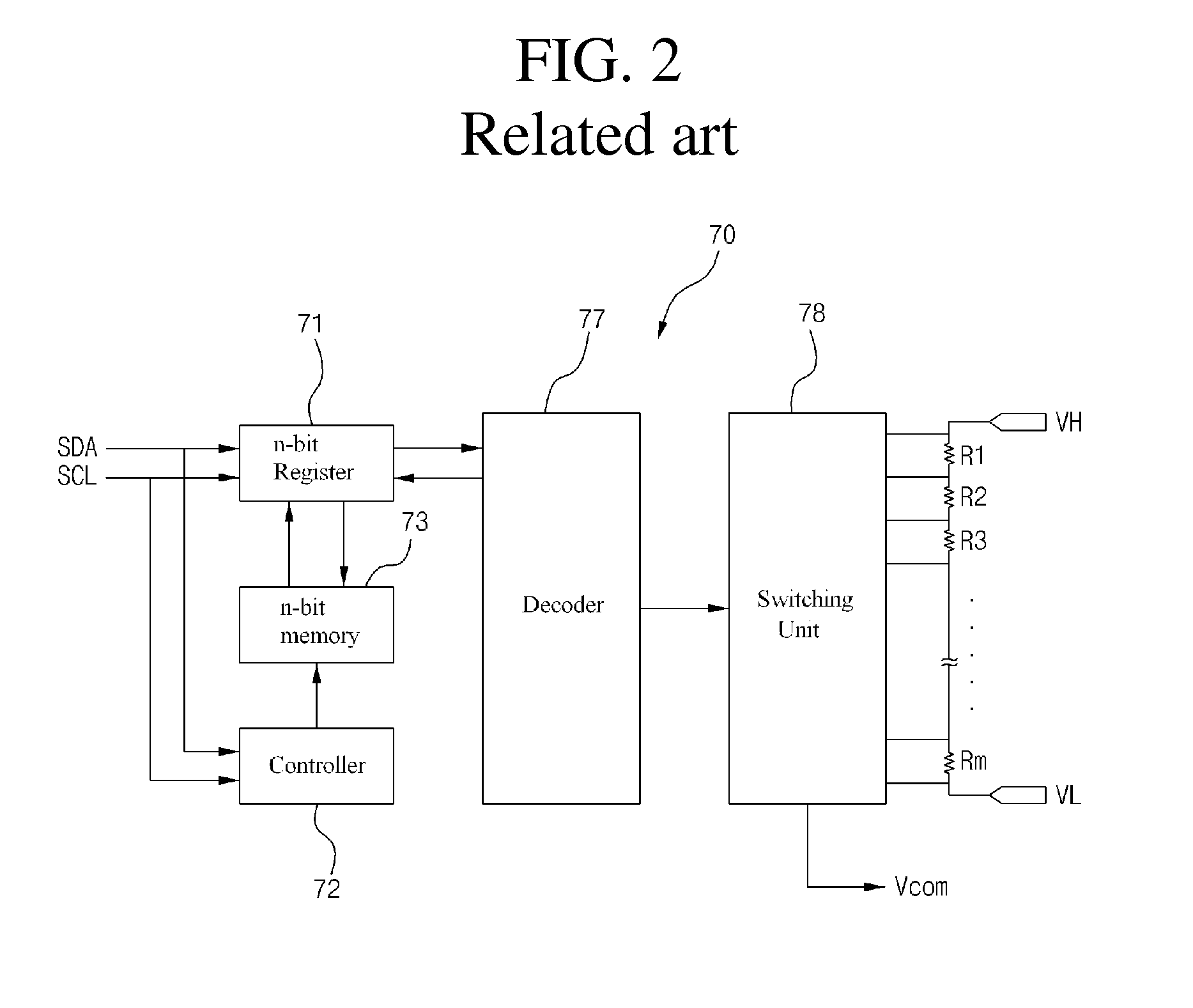 Compensation circuit for common voltage according to gate voltage