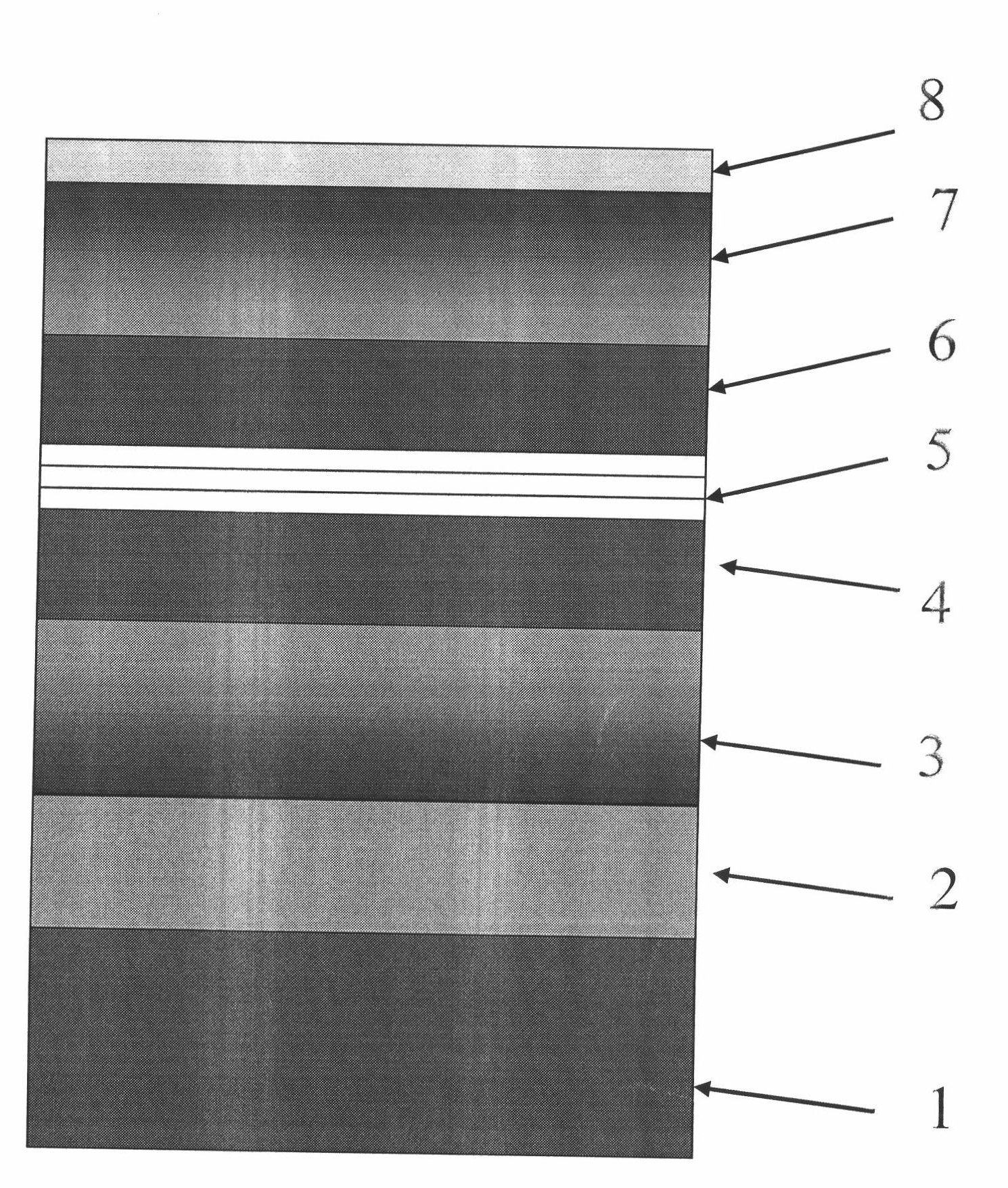 High-wavelength antimonide semiconductor laser structure