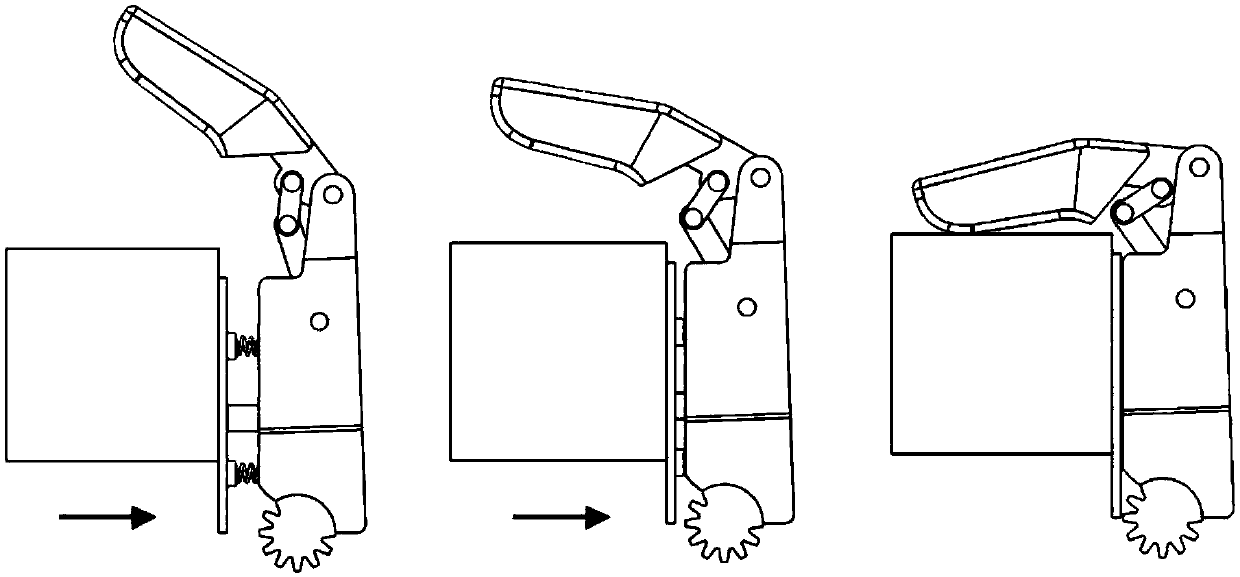 Connecting-rod underactuation bionics finger capable of self-adaptively grabbing