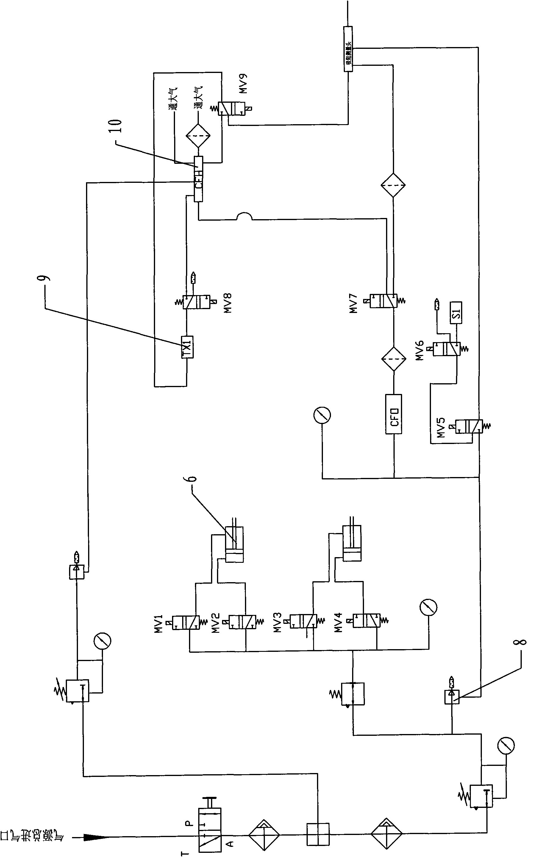 Filter stick suction resistance on-line measuring device