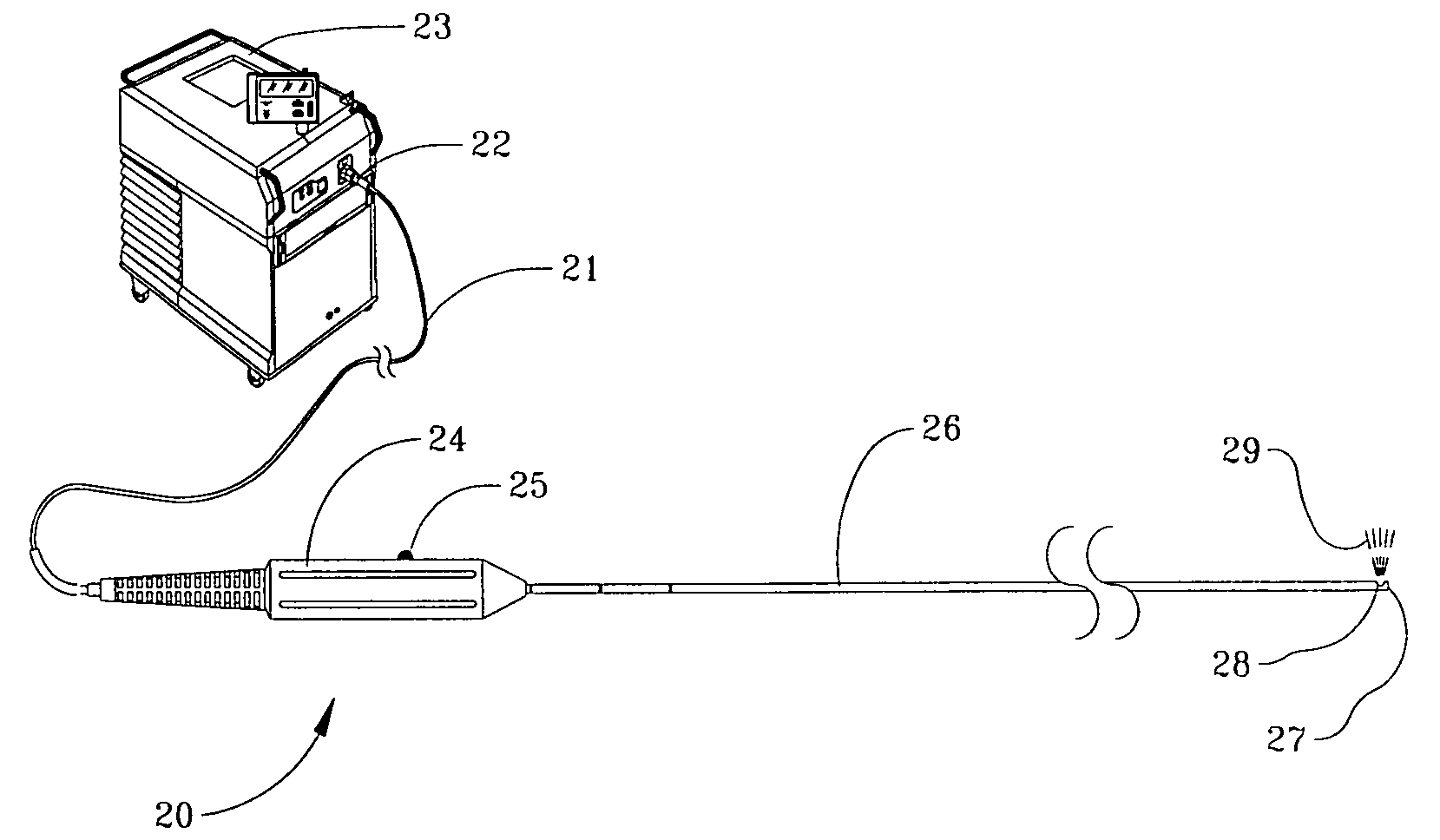 Economical, two component, thermal energy delivery and surface cooling apparatus and its method of use