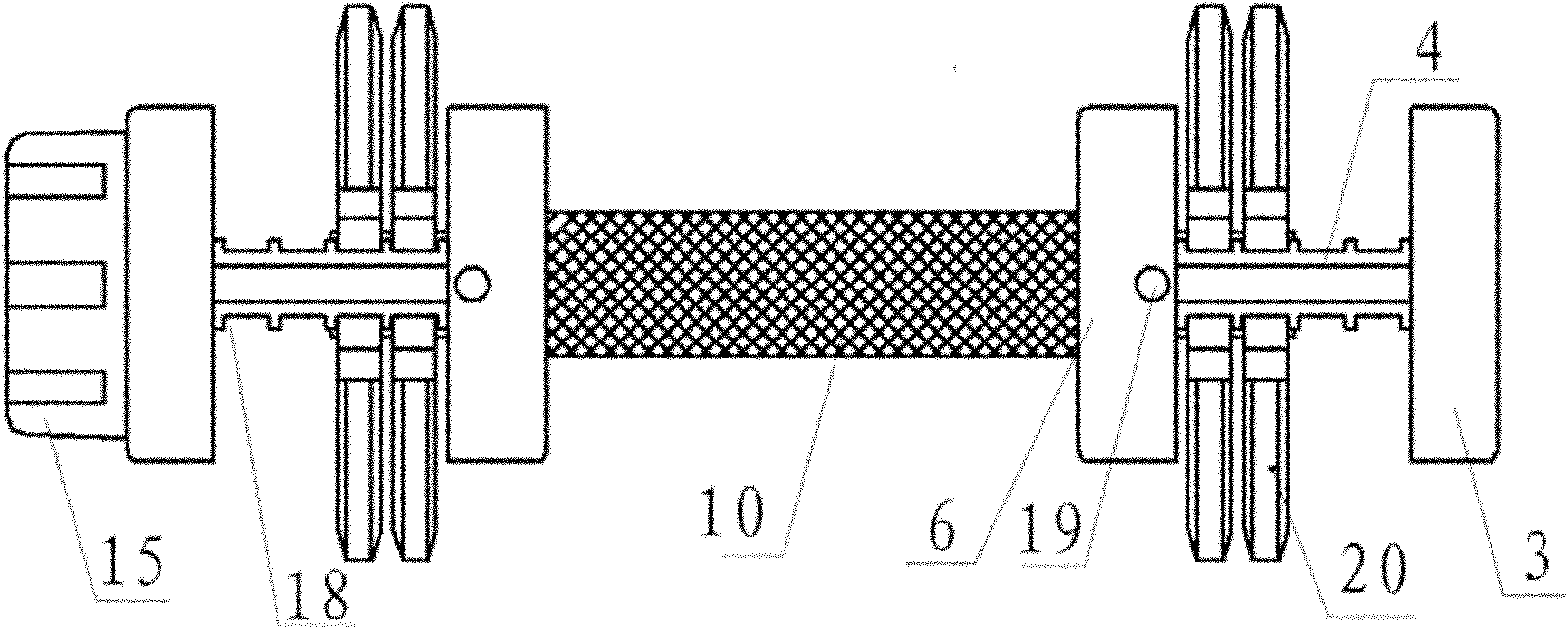 Weight adjusting device with screwing type guiding sleeve