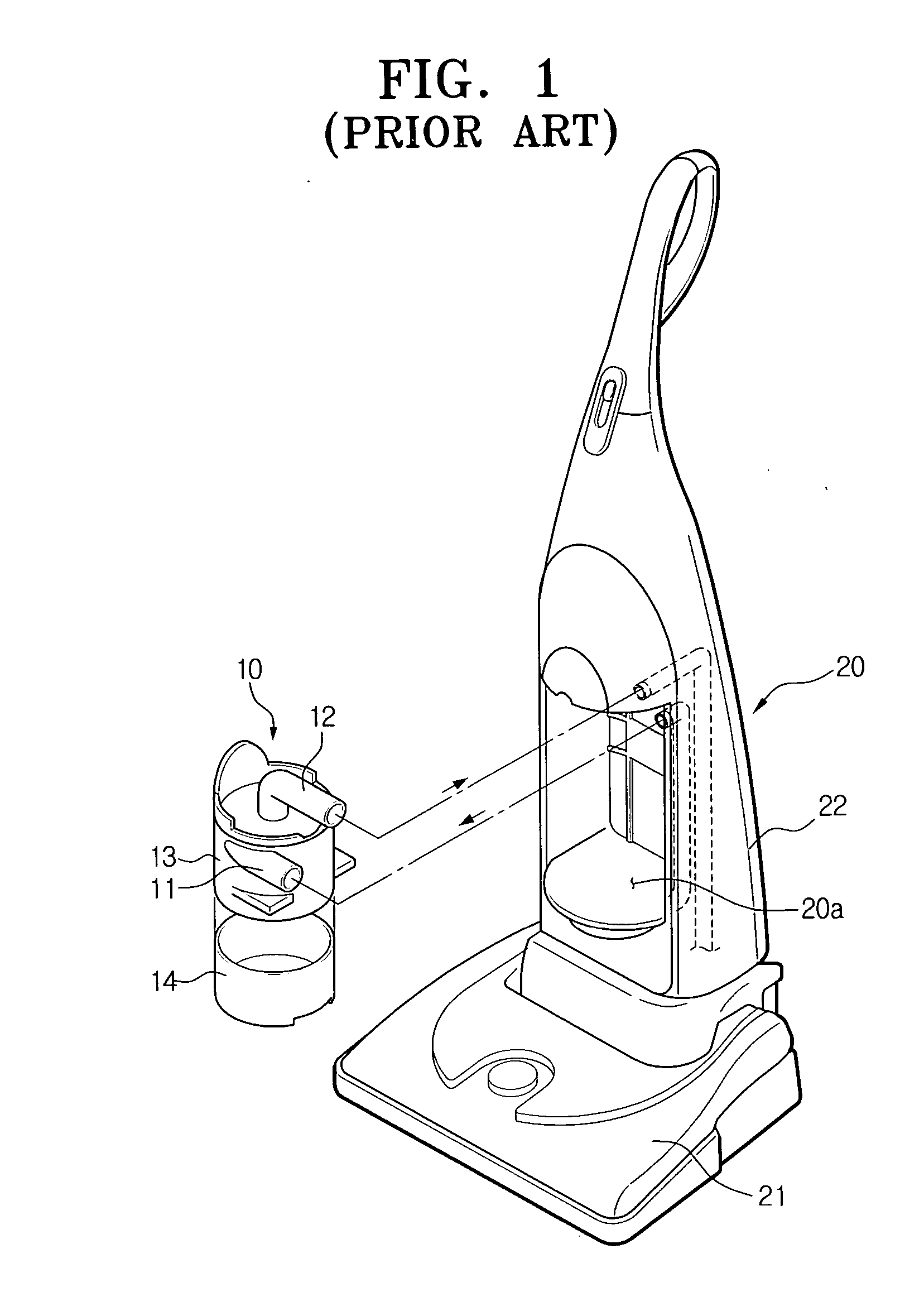 Dust collecting apparatus for a vacuum cleaner