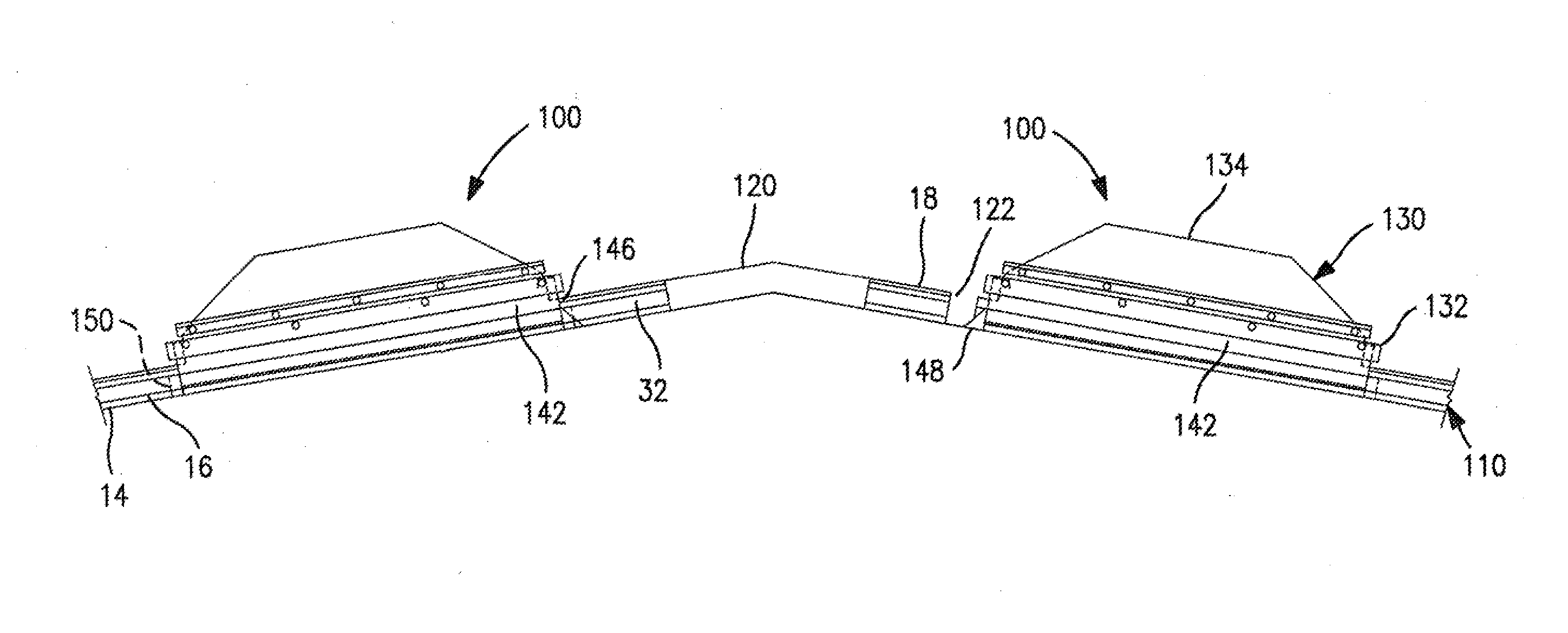 Support structures on roofs