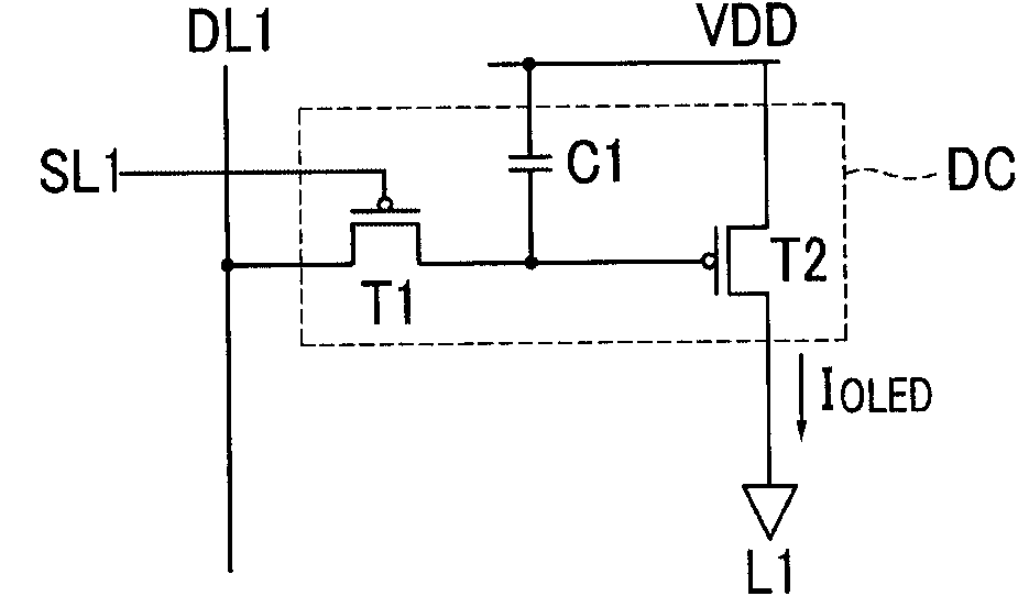 Organic light emitting diode display with a mirror function