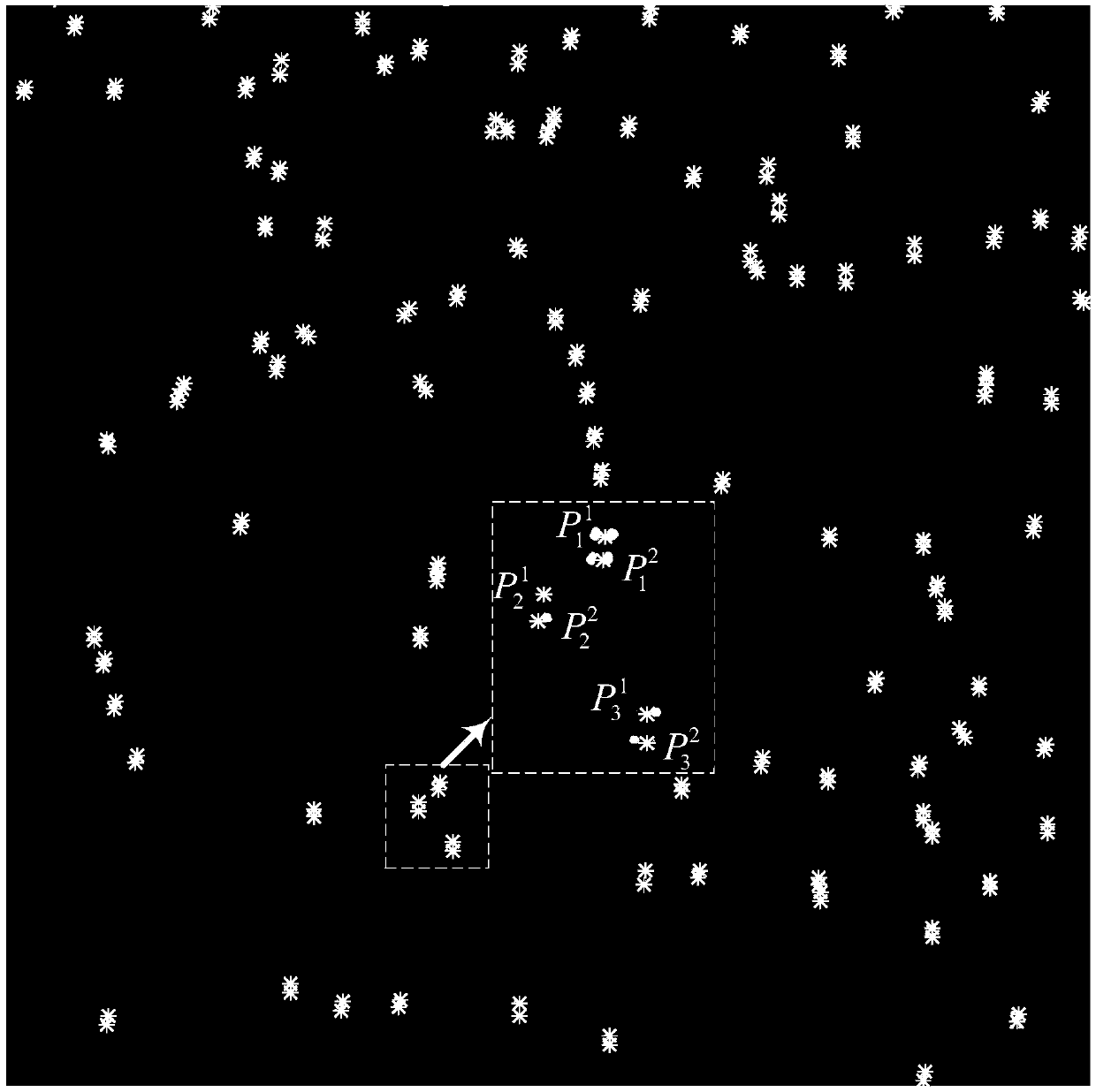 Particle focusing glare point speed measuring method based on correlation matching