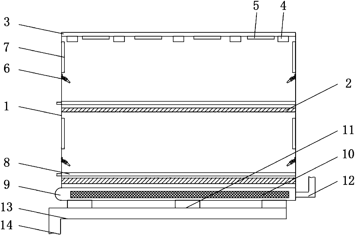 Automatic cleaning cage for breeding live poultry