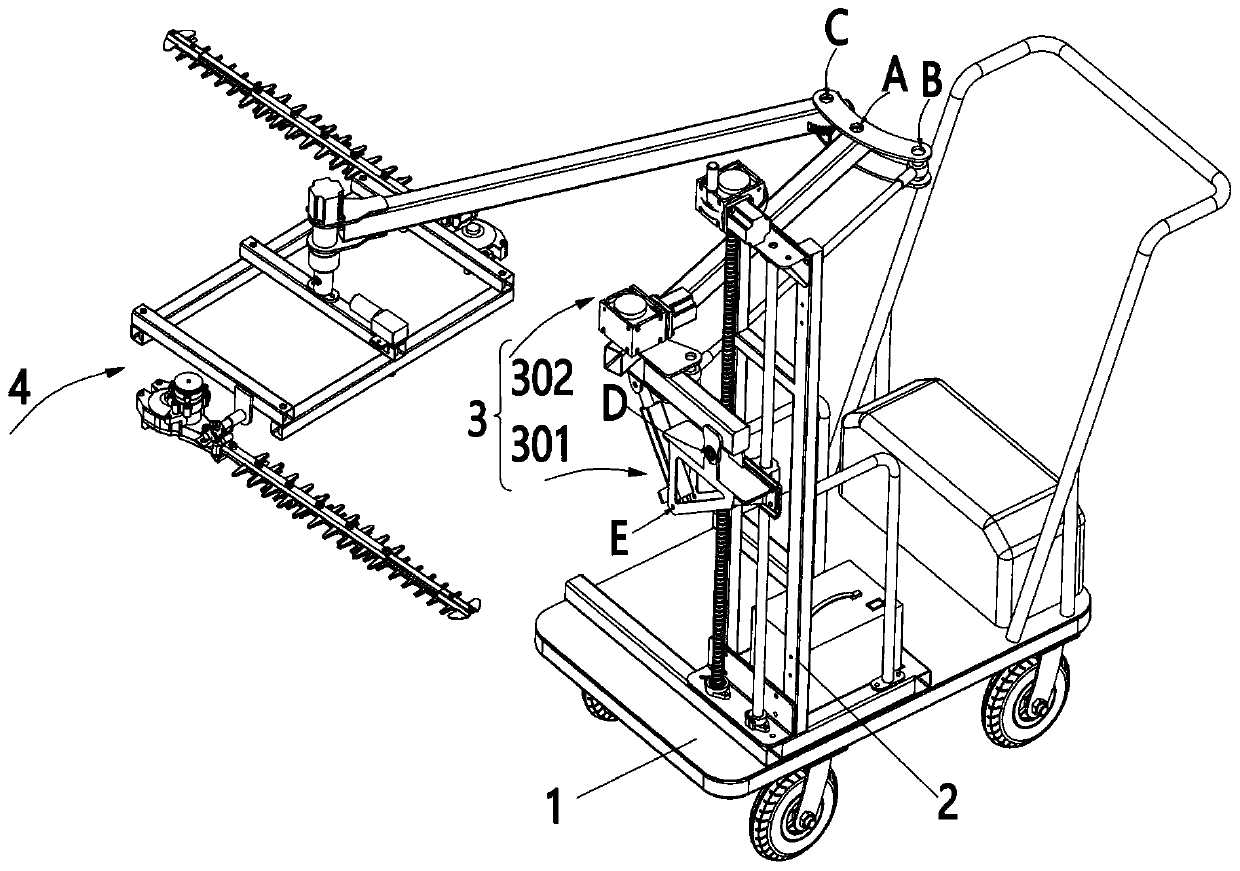 Manual push hedge trimmer