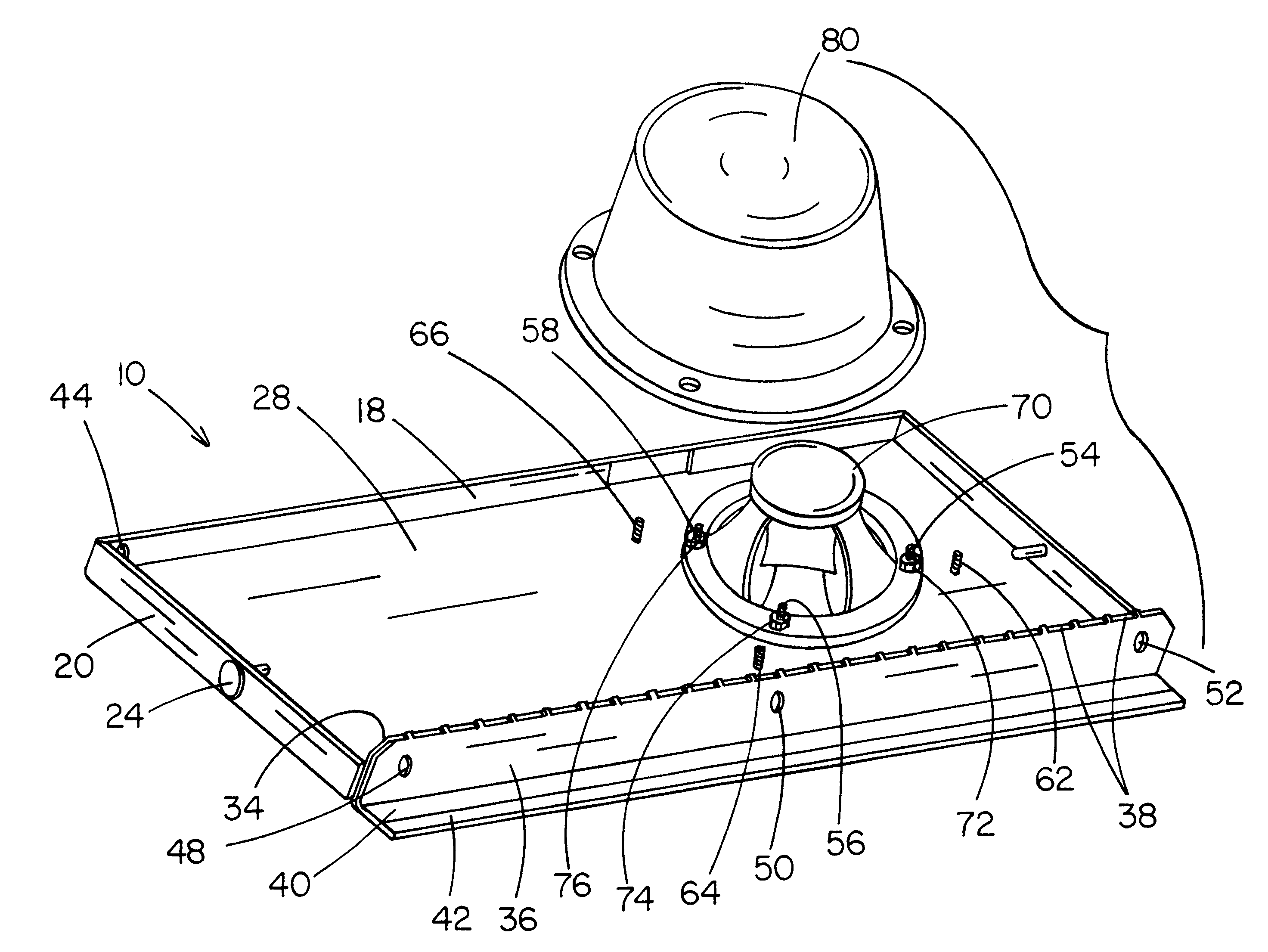 Lay-in tile speaker system