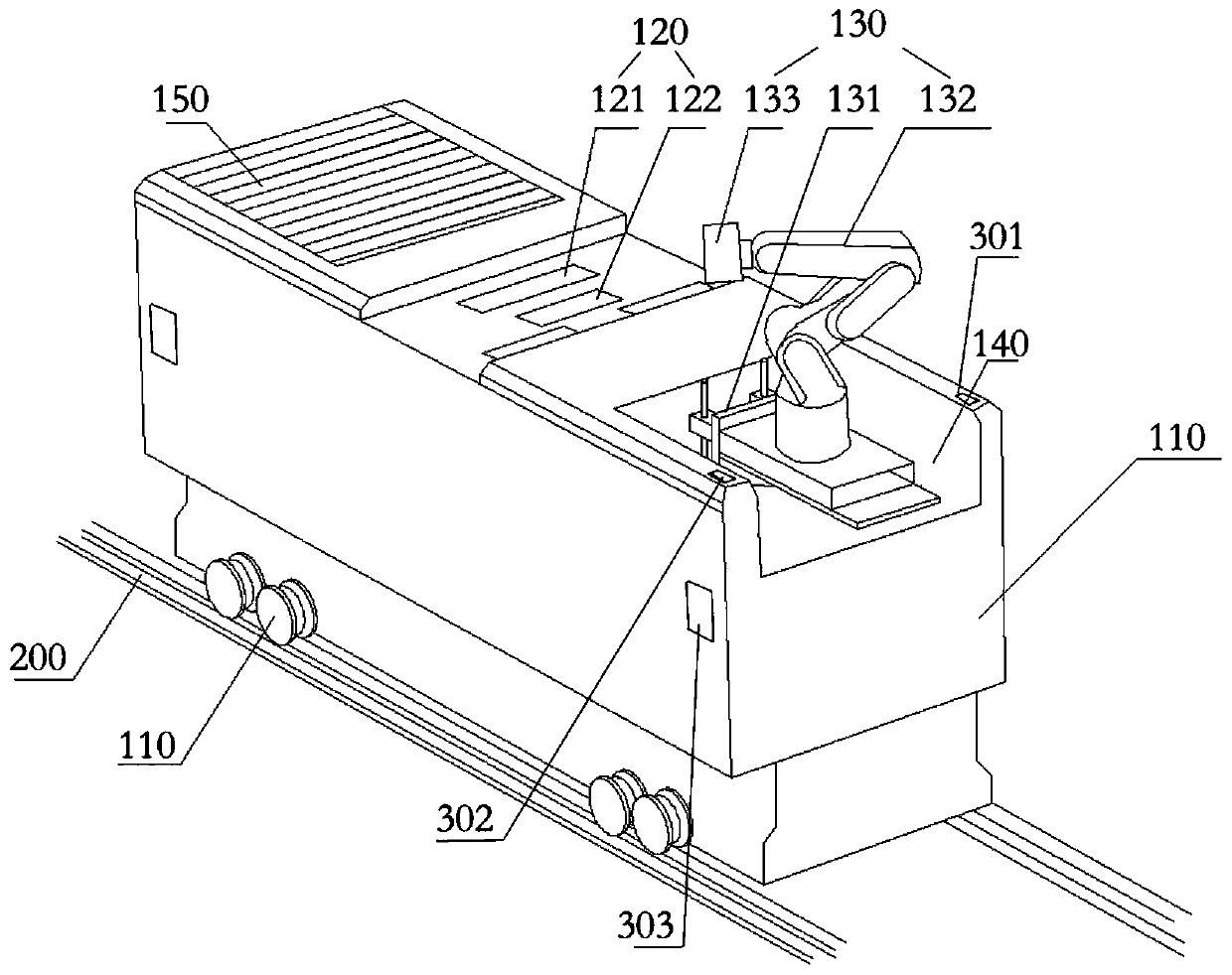 Mobile in-garage train bottom detection platform