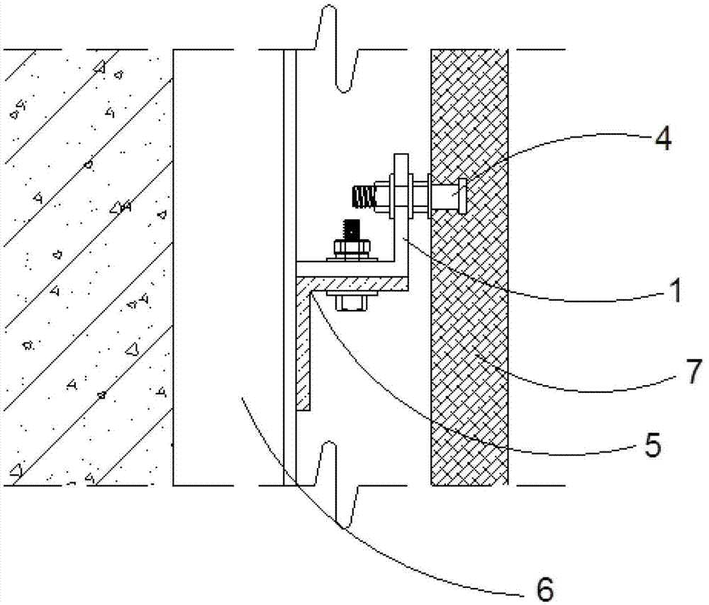 Metal hanger of stone curtain wall