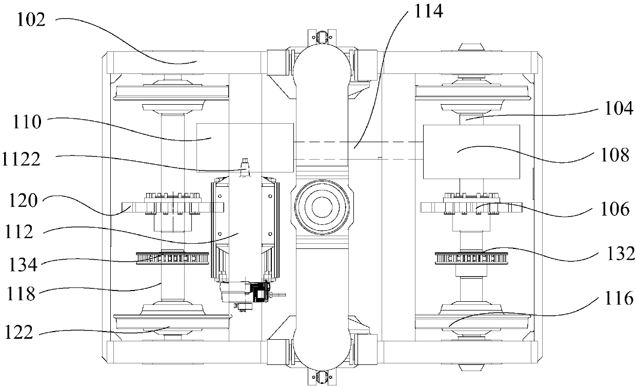 Bogie and rack track car