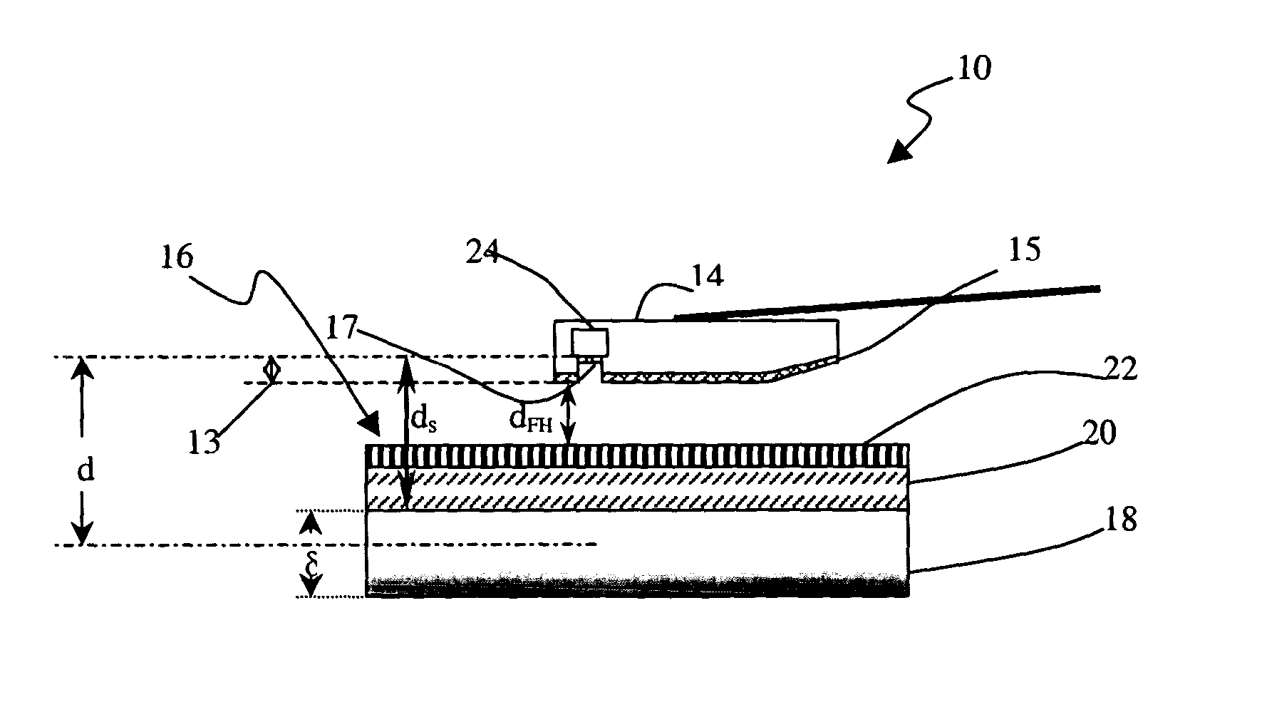 Method and implementation of in-situ absolute head medium spacing measurement