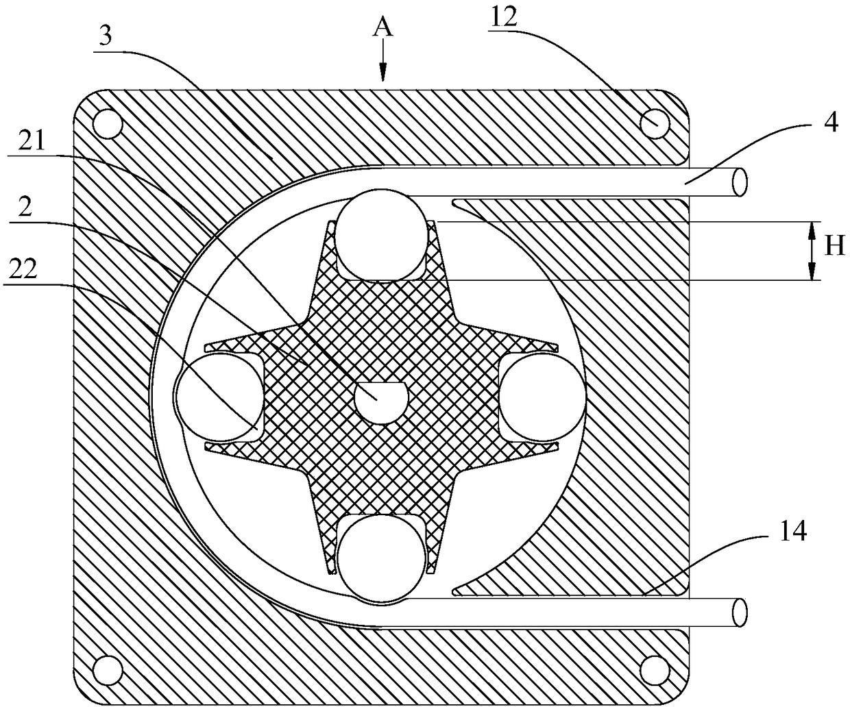 Rolling ball type peristaltic pump with gear-like structure