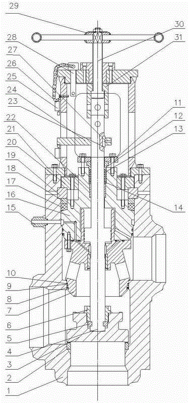 Hydraulic self-operated three-way valve