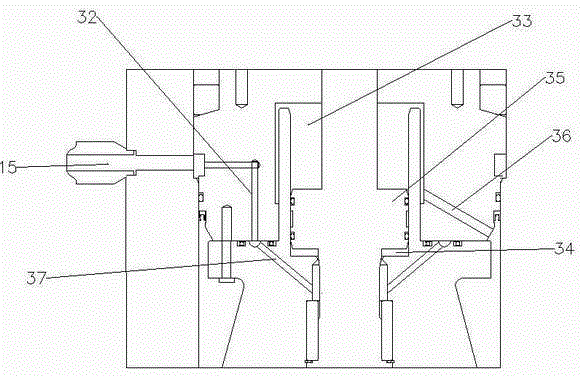 Hydraulic self-operated three-way valve