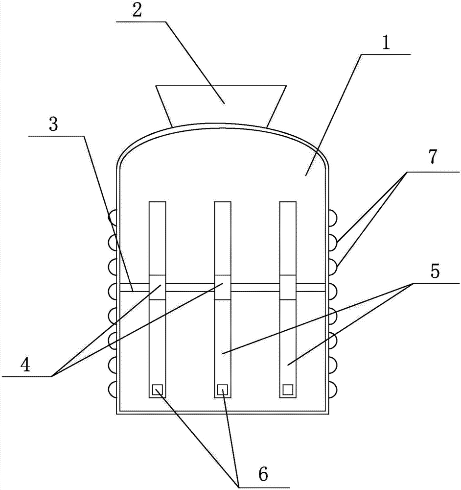 Nanometer material reaction kettle capable for preventing agglomeration