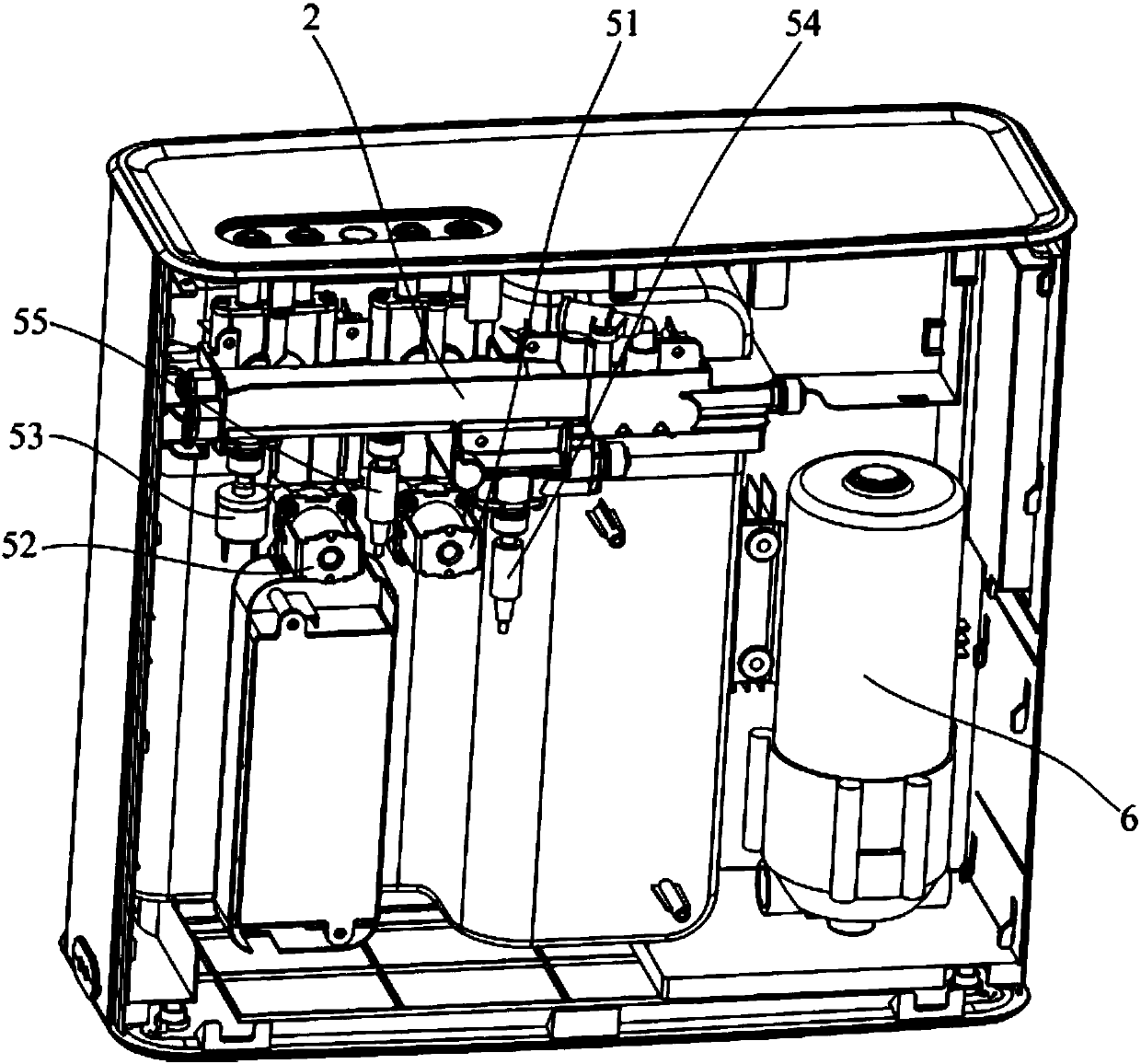 Integrated water path member and water purifier