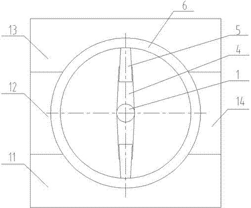 A low-pressure metal mold for an aluminum flywheel housing