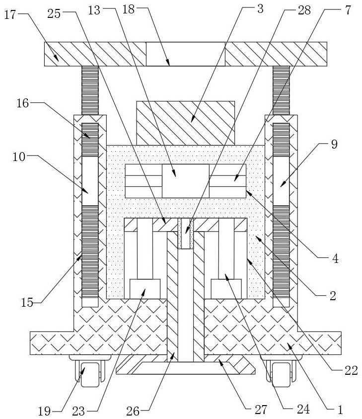 Integral lifting type automatic building construction platform