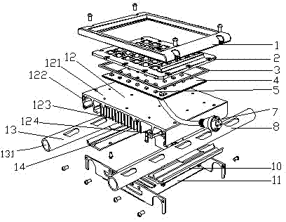 Modular lamp integrating wiring channel and installation parts