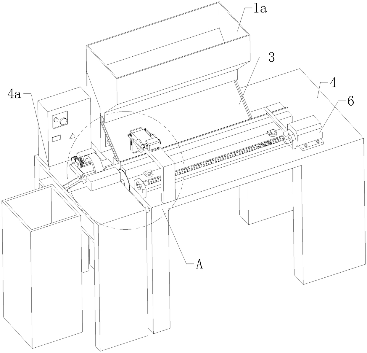 Automatic feeding and cutting device for copper bars