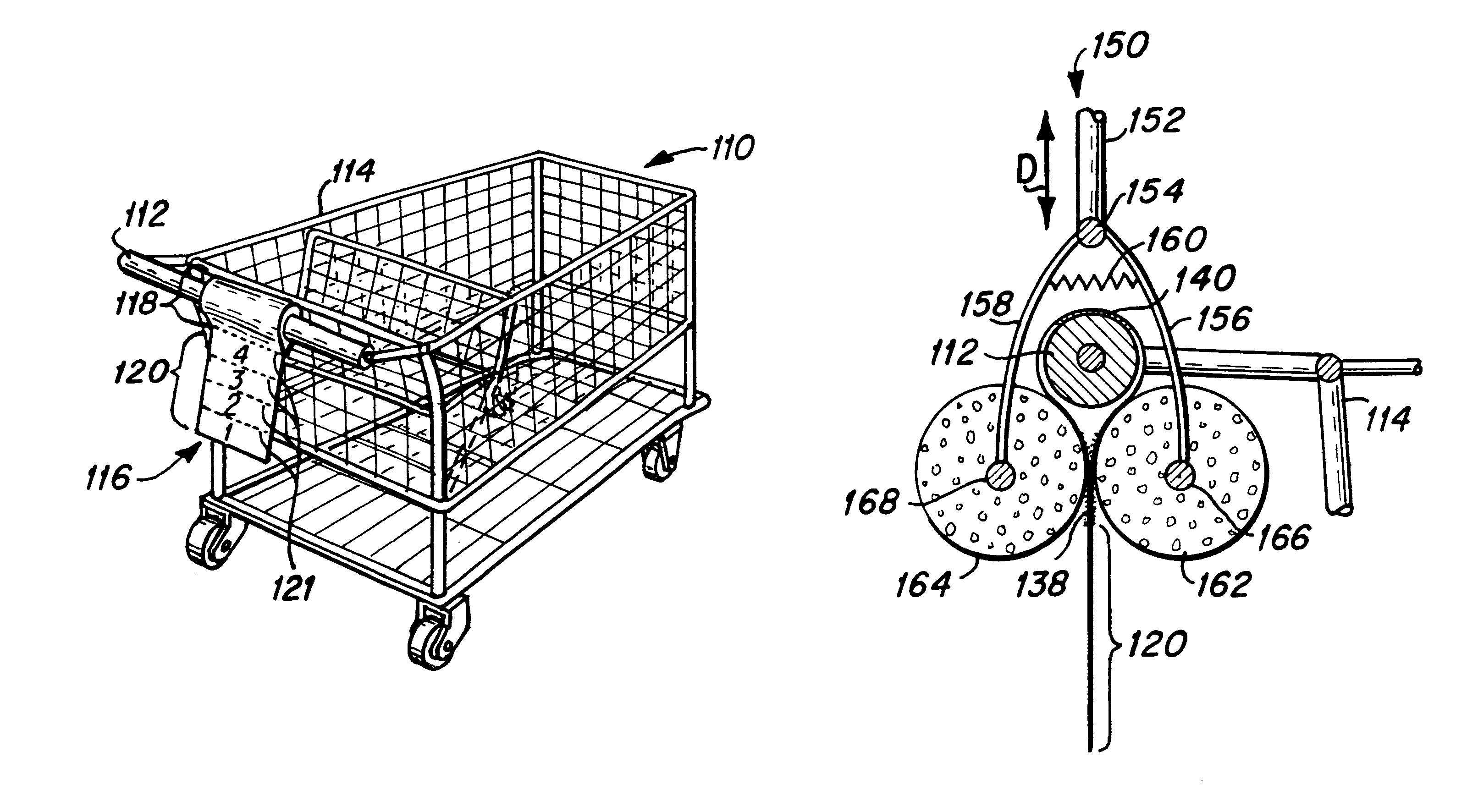 Coupon applicator and methods of applying coupon strips to grocery carts