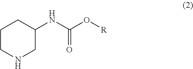 Manufacturing method for a piperidine-3-ylcarbamate compound and optical resolution method therefor