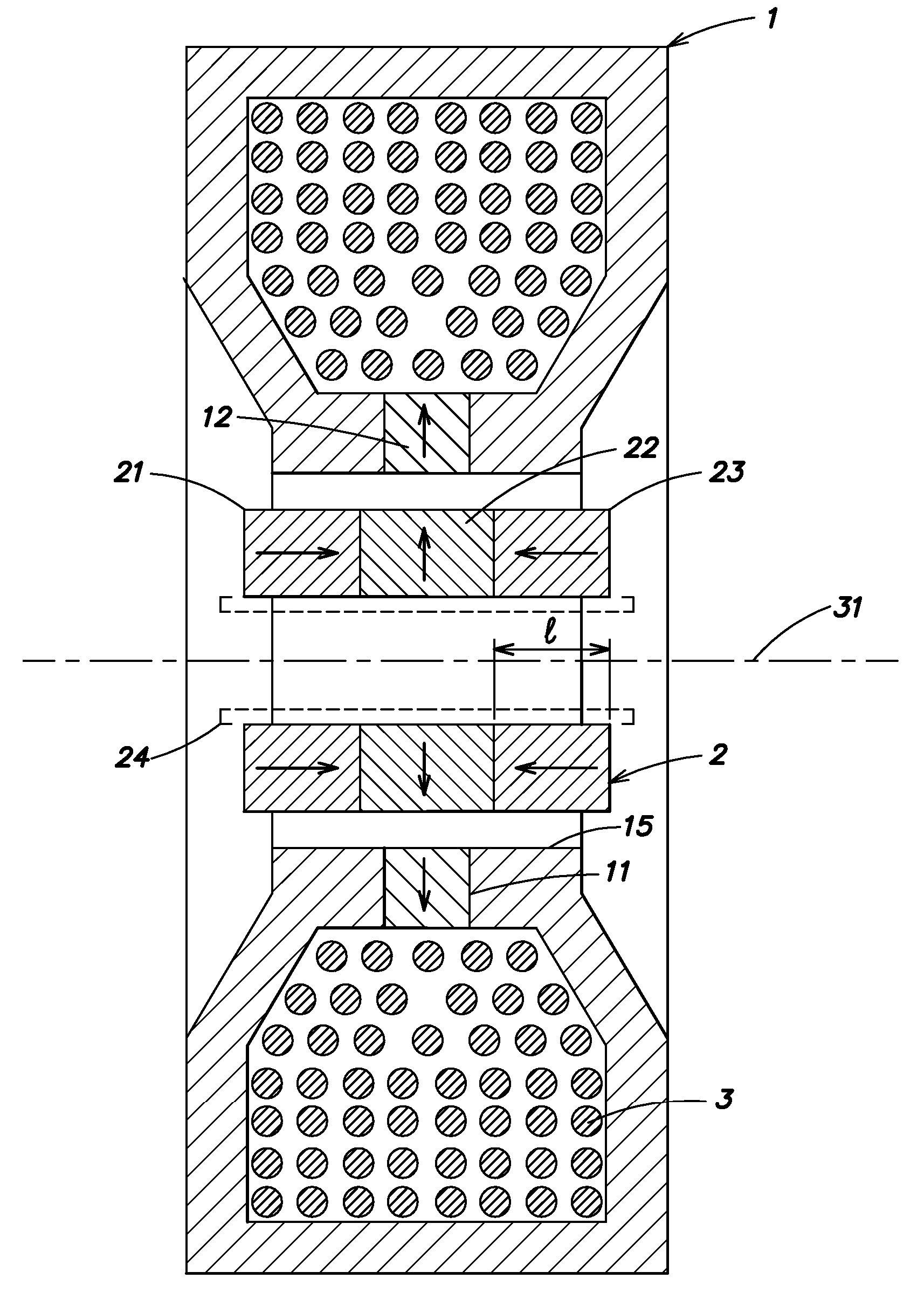 Linear electrical machine for electric power generation or motive drive