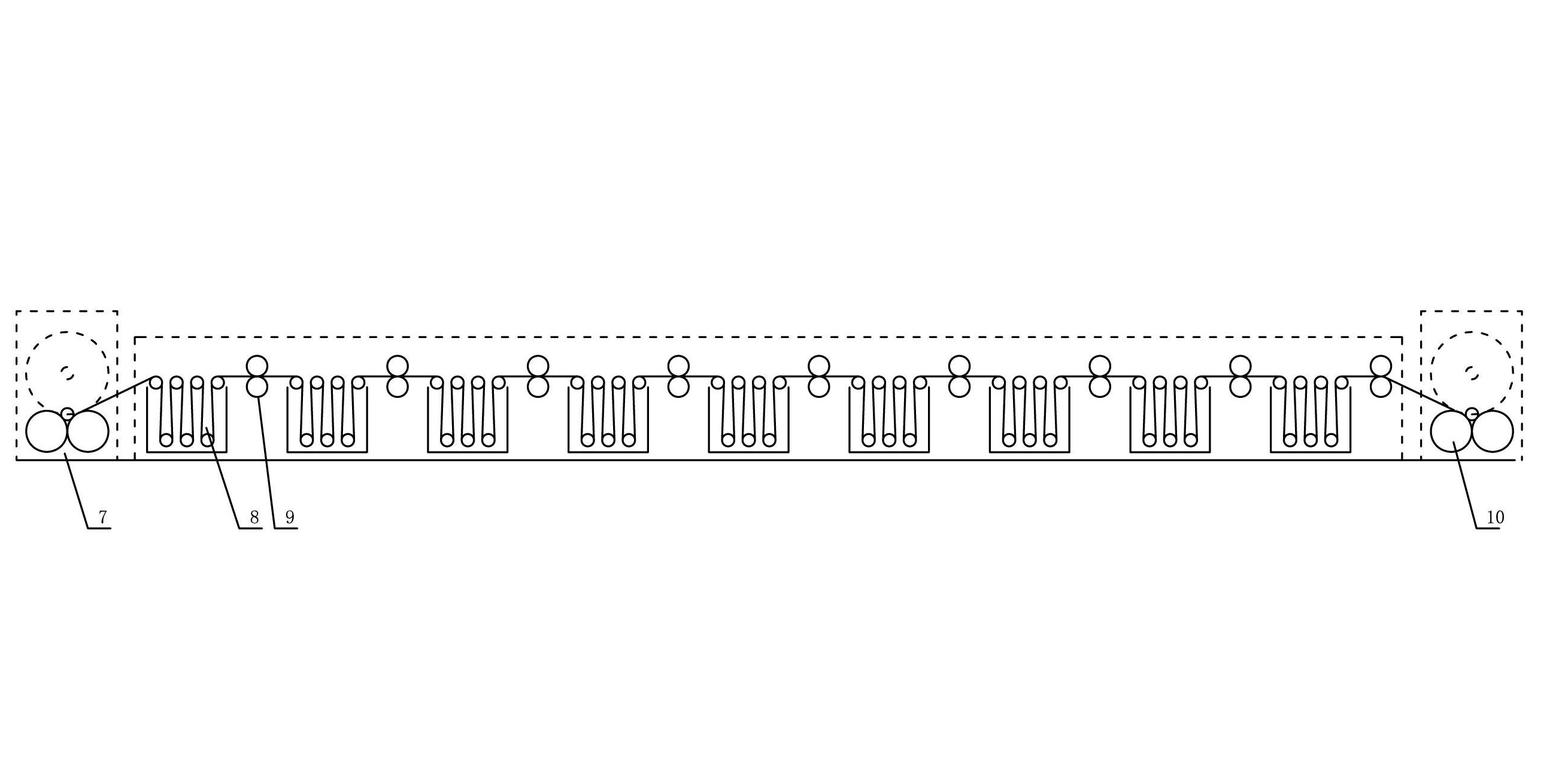 Loose fiber cold pad-batch dyeing machine