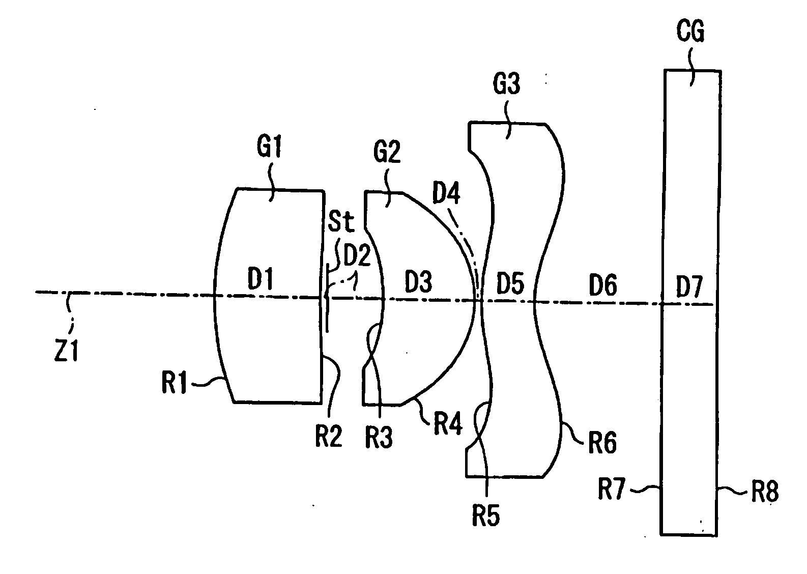 Single focus wide-angle lens