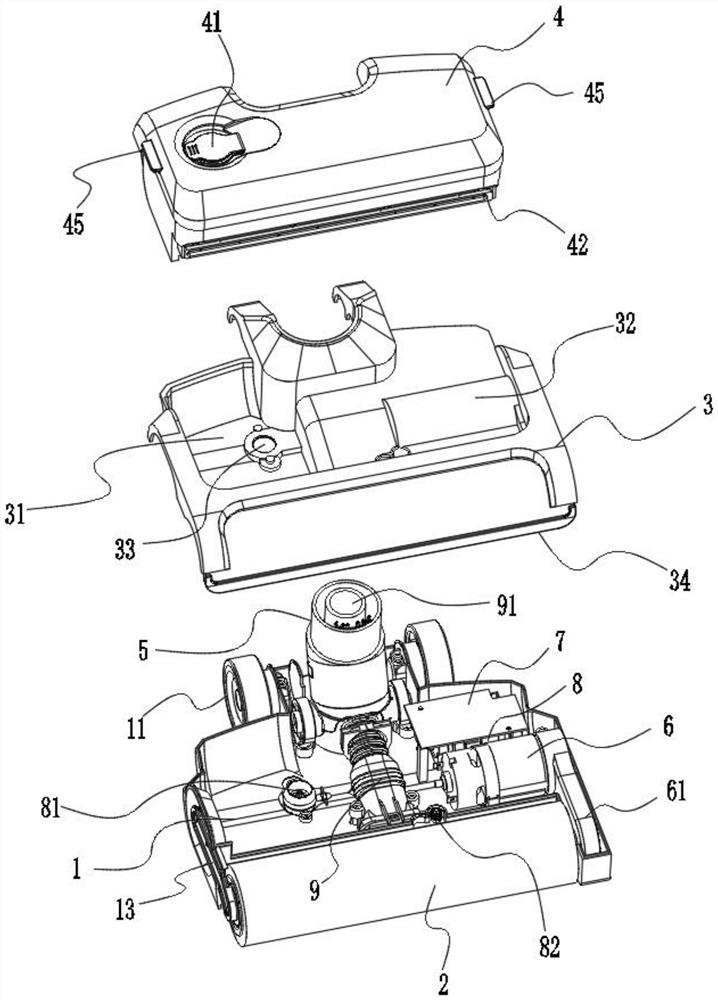 Floor brush of scrubber