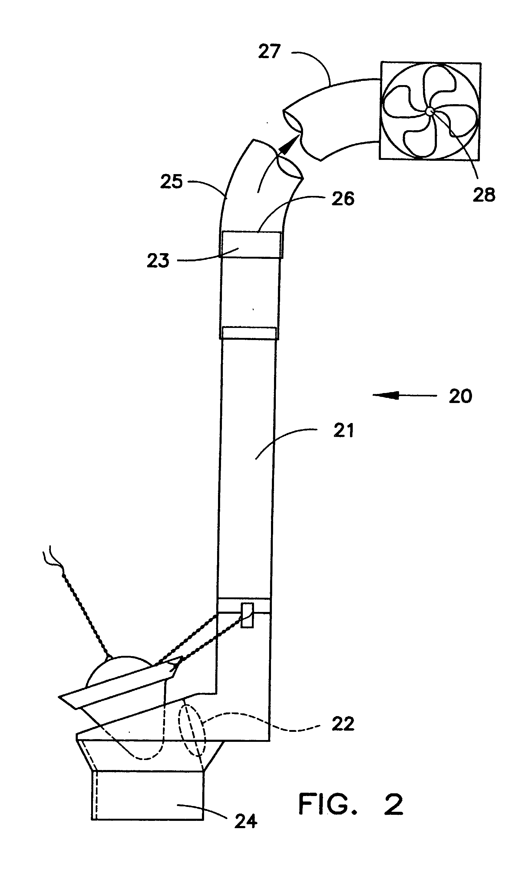 Ventilation system for malodorous air removal