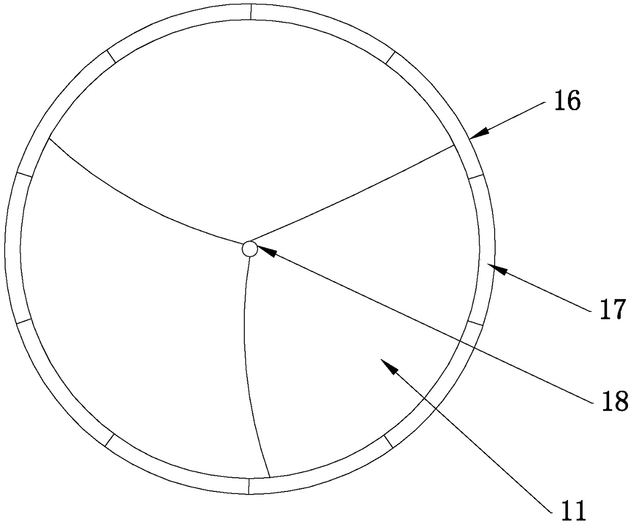 Device for testing wind resistance of umbrella rib of umbrella stand