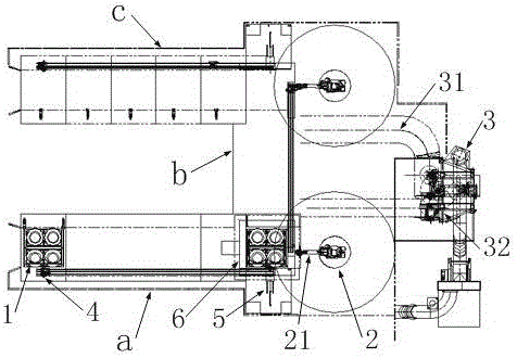 System for automatically mounting and dismounting green tires by robot