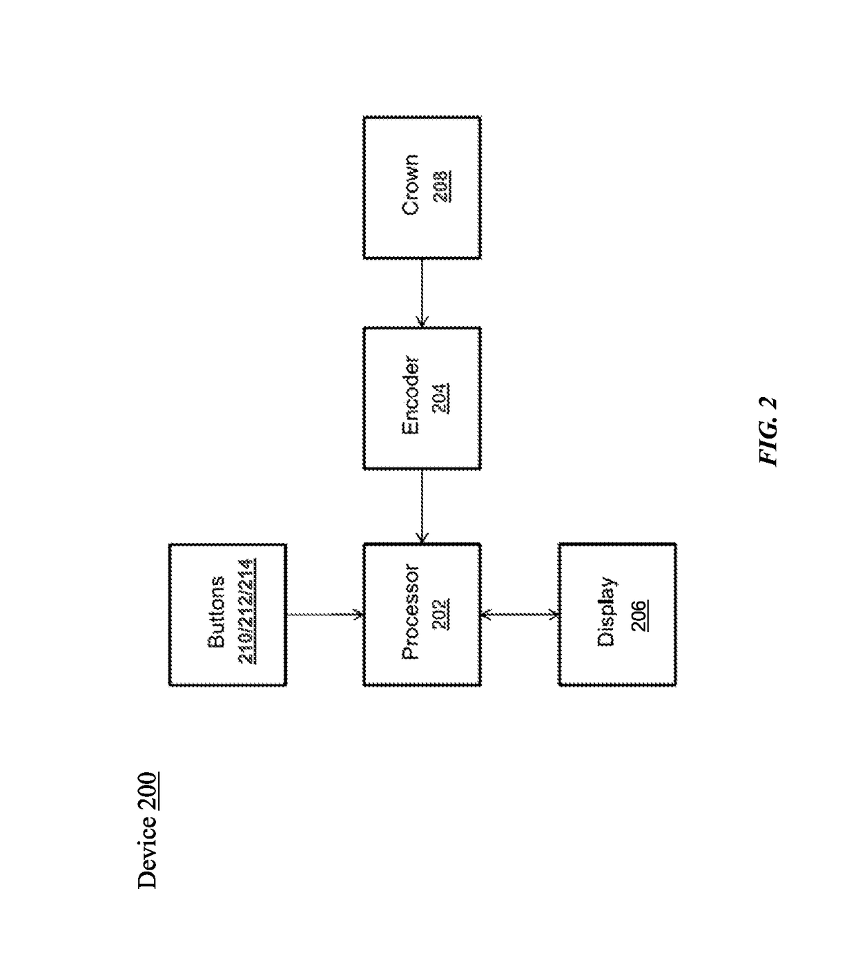 Crown with three-dimensional input