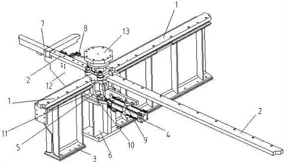 High-precision guide rail switching control device