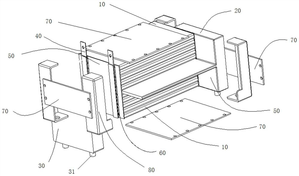 A welding-free square lithium battery module