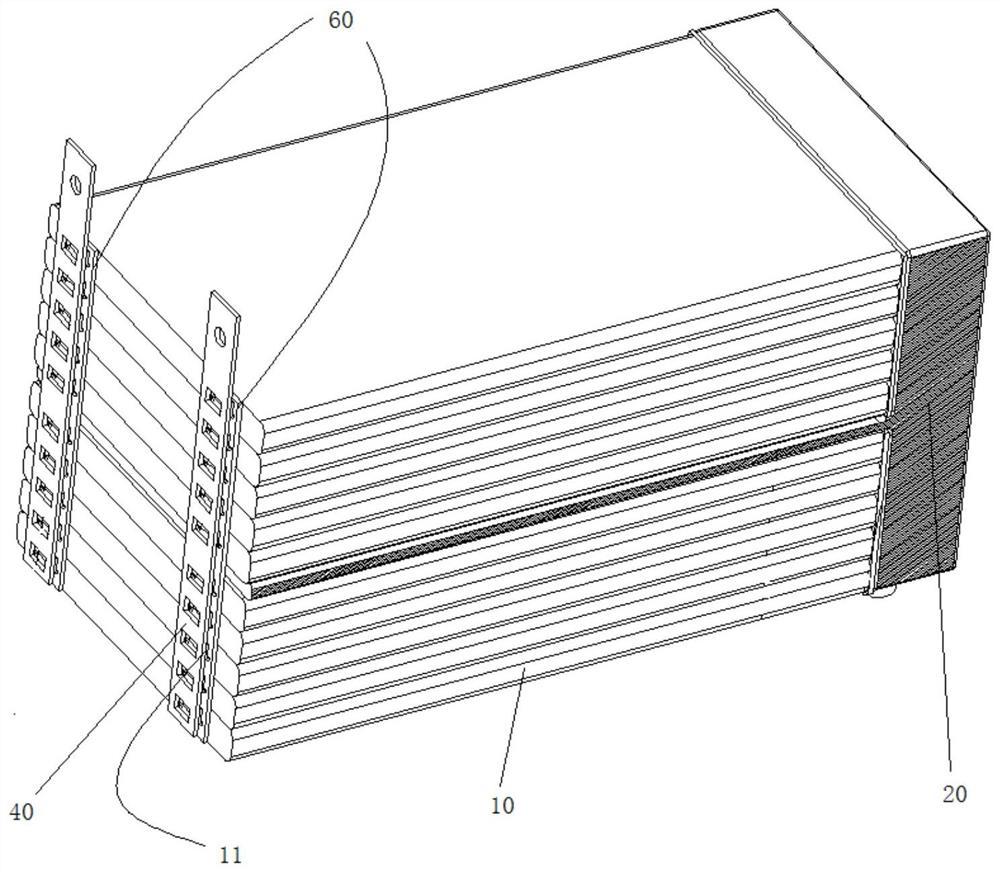 A welding-free square lithium battery module