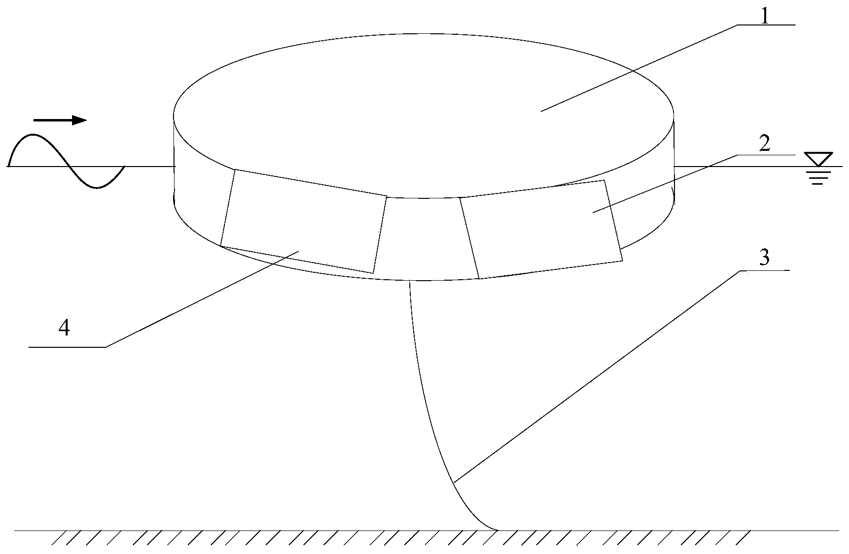 Ship-shaped swing type wave power generation device