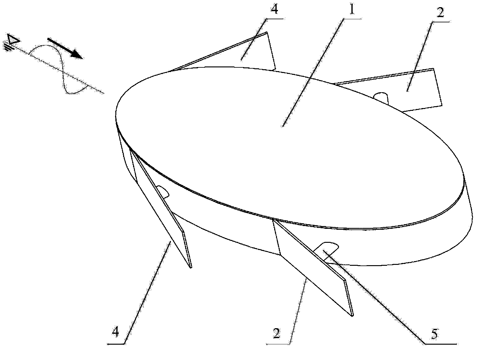 Ship-shaped swing type wave power generation device