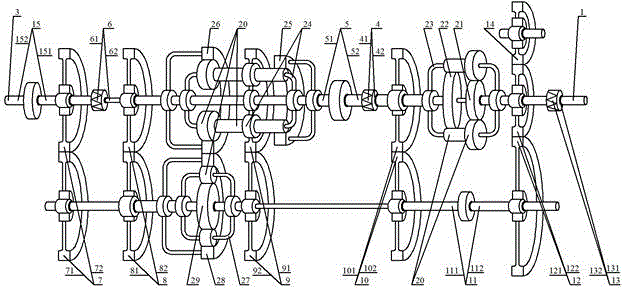 Combined box grinding type fluid coupling and starter