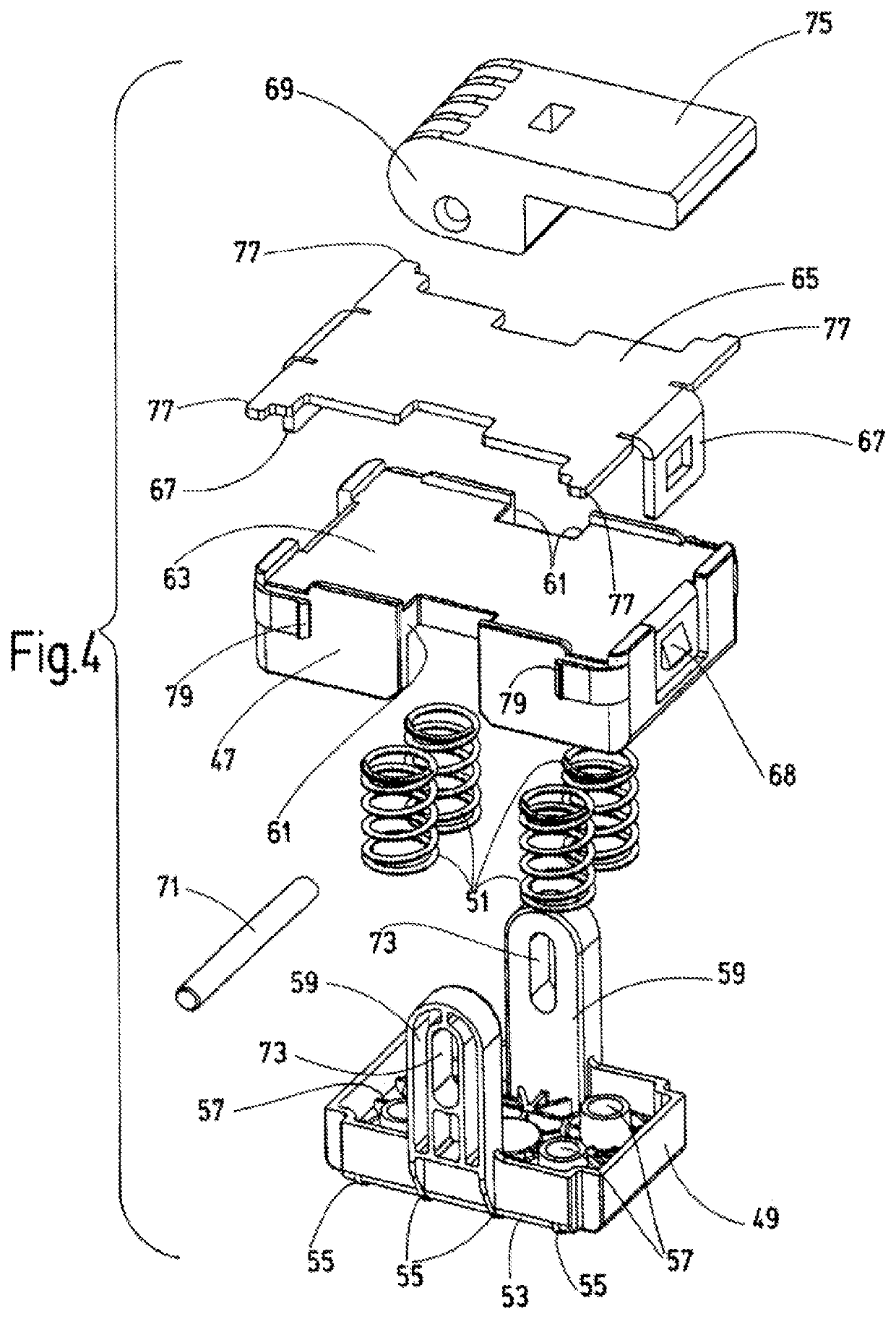 Device for fastening and/or guiding strand-shaped elements